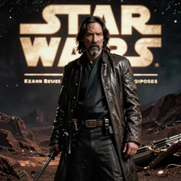 a frame of Keanu Reeves in Star wars