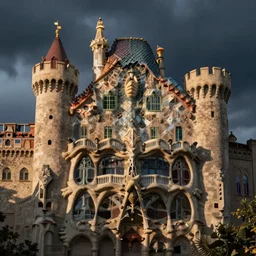 medieval castle in the style of gaudi
