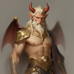 a portrait of a half zeus half devil, fantasy, elegant, digital painting, artstation, concept art, matte, sharp focus, illustration, art by josan gonzalez