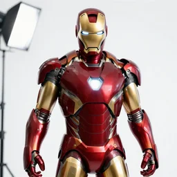 still photo of iron man in a steampunk style, studio lighting, unreal engine 5 quality render, photorealistic portrait, highly detailed, bright studio setting, crisp quality and light reflections