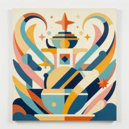 magical artifact illustrated in superflat contemporary style, intricate flat acrylic painting, monumental dynamic illustration, surreal art, intricate detailed illustration, sci - fi poster art, white background