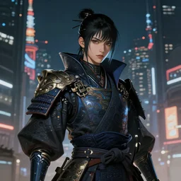 portrait of a cyberpunk samurai, futuristic cyberpunk tokyo night, sci - fi and fantasy, intricate and very beautiful, highly detailed, digital painting, artstation, concept art, smooth and sharp focus, illustration, art by tian zi and wlop and alphonse mucha