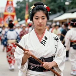 color photo portrait of yamakasa japanese traditionally festival. 1 9 9 0 japanese photograph magazine.