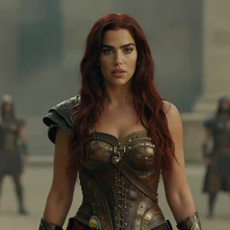film still of dua lipa as leonidas in 3 0 0 movie, 8 k