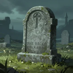 tombstone, fantasy, digital illustration, artstation, fanart