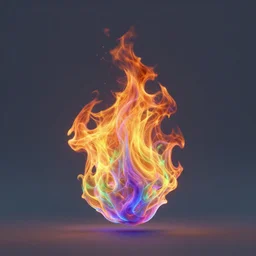 colorful flames by Houdini algorithmic generative render