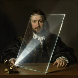light diffracted through glass prism, by anthony van dyck, artstation