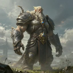 a highly detailed portrait of a epic massive fantasy giant elden god standing in a field concept art