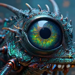 dragon with compound eye 4 k high detailed
