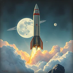 rocket number nine to the planet venus. highly detailed, digital painting, watercolor, soviet realism, engraving, artstation, concept art, smooth, sharp focus, vivid grunge, manga, illustration, unreal engine 5, 8 k, art by bilibin and kuvshinov and malevich and mucha