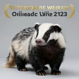 a feline honeybadger - cat - hybrid with a beak, animal photography, wildlife photo, award winning