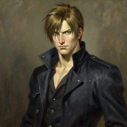 chris redfield, painting by j. c. leyendecker, yoji shinkawa