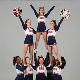 cheerleaders climbing, cheerleader pyramid, still from a disney channel comedy, 2 0 1 5 cinematography