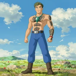 connor mcgregor anime character, studio ghibli, full-body, animation, colourful, 8k resolution,