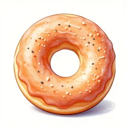 detailed illustration of a donut shaped like a hand. donut imitating a hand.