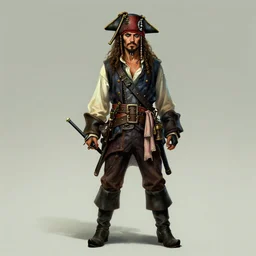 a full body portrait of a solitary pirate in 2 0 7 0, intricate, highly detailed, digital painting, artstation, concept art, smooth, sharp focus, illustration, vfx