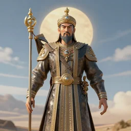 turkic god of sky, tengri, detailed, 3 d, octane render, 8 k.