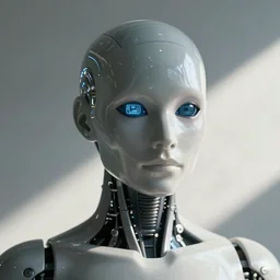 a cyborg whose eyes have been replaced with computers