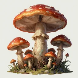 iconic hybrid infected mushroom alien, album hyper detailed art style by Zdiszlaw Beksinski and Toshihiro Egawa and H.R. Giger and Artstation trending 8k
