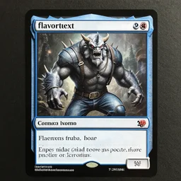 mint condition flavortext summon creature banding magic the gathering rare card card mtg Minotaur wearing Denim Jeans MTG Card