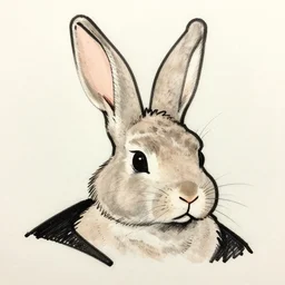rabbit!!! jim lee!!! medium shot!! flat ink sketch by jim lee close up headshot in the style of jim lee, x - men superhero comic book rabbit animal by jim lee
