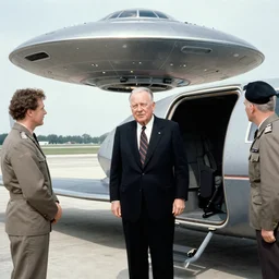 president eisenhower aboarding a ufo