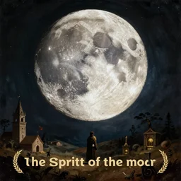 the spirit of the moon, medieval painting