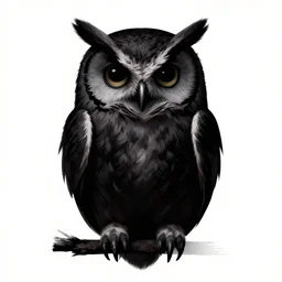 satanic owl, dark, horror art, design, png