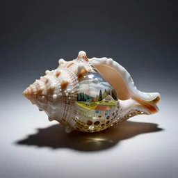 glass seashell still life composition. by konstantin razumov, chiaroscuro, highly detailded