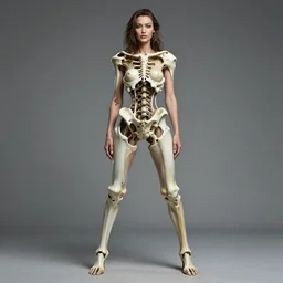 fluid mechanical bone structure, woman standing, by zahara hadid - n 4