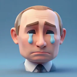 crazy glitchy buggy uncanny valley off - putting strange low poly render of 3 d sad crying depressed vladimir putin with giant nose portrait, featured on artstation, cgsociety, unreal engine, octane, volumetric lighting, rtx on, vibrant, by greg rutkowski, grainy, vhs footage still, intricately detailed, award - winning, atmospheric, ambient, symbolic, artistic