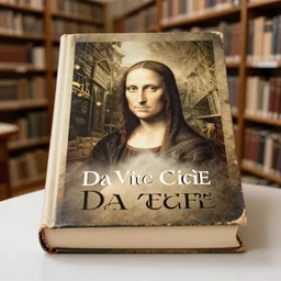 the cover of a book described as the da vinci code found in a library, old archive photography