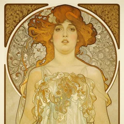 art nouveau intricate weave wallpaper, flowing 1 8 th century woman, face is symmetrical, | habsburg syndrome, huge underbite, inbred |, intricate detailed, ornate, silkscreen print, used poster, flat matte, hyper detailed, style of klimt, alphonse mucha w 1 2 8 0