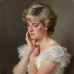 portrait of Princess Diana, dreamy and ethereal, expressive pose, peaceful expression, elegant, highly detailed, digital painting, artstation, concept art, smooth, ephemeral, by Johannes Vermeer