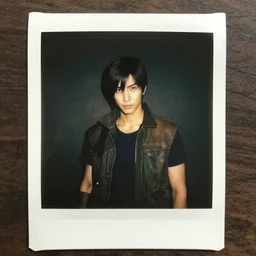 a polaroid photo of chris redfield
