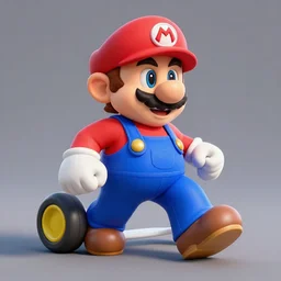 Obama in Mario kart, 3d render, concept art