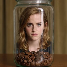 emma watson inside a glass jar