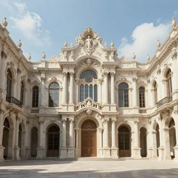 an extremely beautiful masterpiece architectural illustration in the baroque style of rez,