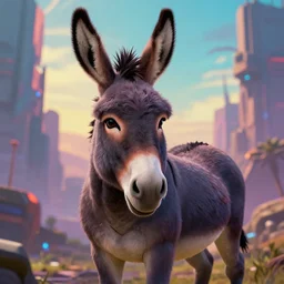 portrait donkey as biden mix, style artstation, style greg rutkowski, comic art book, octane render, unreal engine, epic game graphics, fantasy, cyberpunk, ray tracing