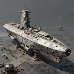 a beautiful highly detailed matte painting of a huge derelict cargo starship base, Space Hulk, WarHammer 40k by Jose Daniel Cabrera Pena and Leonid Kozienko, concept art