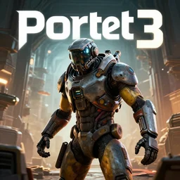 hq cover art for the game portal 3, detailed, 4 k