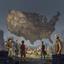 photo the last us part 2 city : 5 4 k rtx hdr volume light concept studio matte painting environement digital illustration fanart artstation by eytan zana and balazs agoston, jad saber, aaron limonick, pablo dominguez and florent lebrun and robby johnson