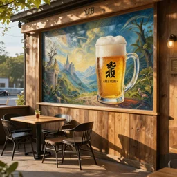 beer, cafe, fantasy, painting, ultra realistic!!!, clear weather, golden hour, sharp focus