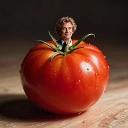jeff goldblum in a tomato