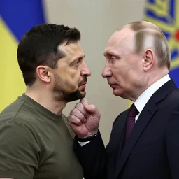 Zelensky punch Putin's face