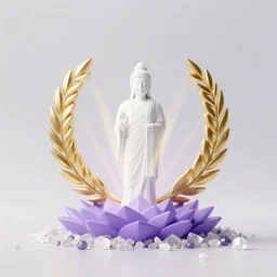white subtle purple gold god rays white salt crystals sharp detail 3d render simple background graphic ultra simplified deco design fai khadra gaika style