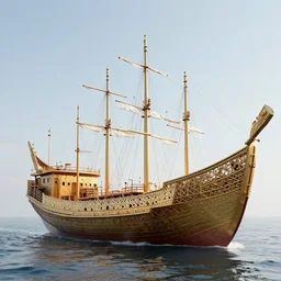 a monumental boat with a unique design from one piece, stunning, highly detailed