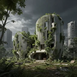 a beautiful ultradetailed rendering of architecture city abandoned urbex carriage house by kengo kuma, universe gem darkacademia nature, archdaily, wallpaper, highly detailed, trending on artstation.