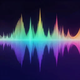 multicolor gradient audio, abstract computer art, smooth and beautiful