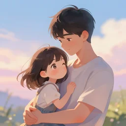 a brother's life with his cute sister, photo realistic, dreamy, illustration, artstation, devainart, 8 k
